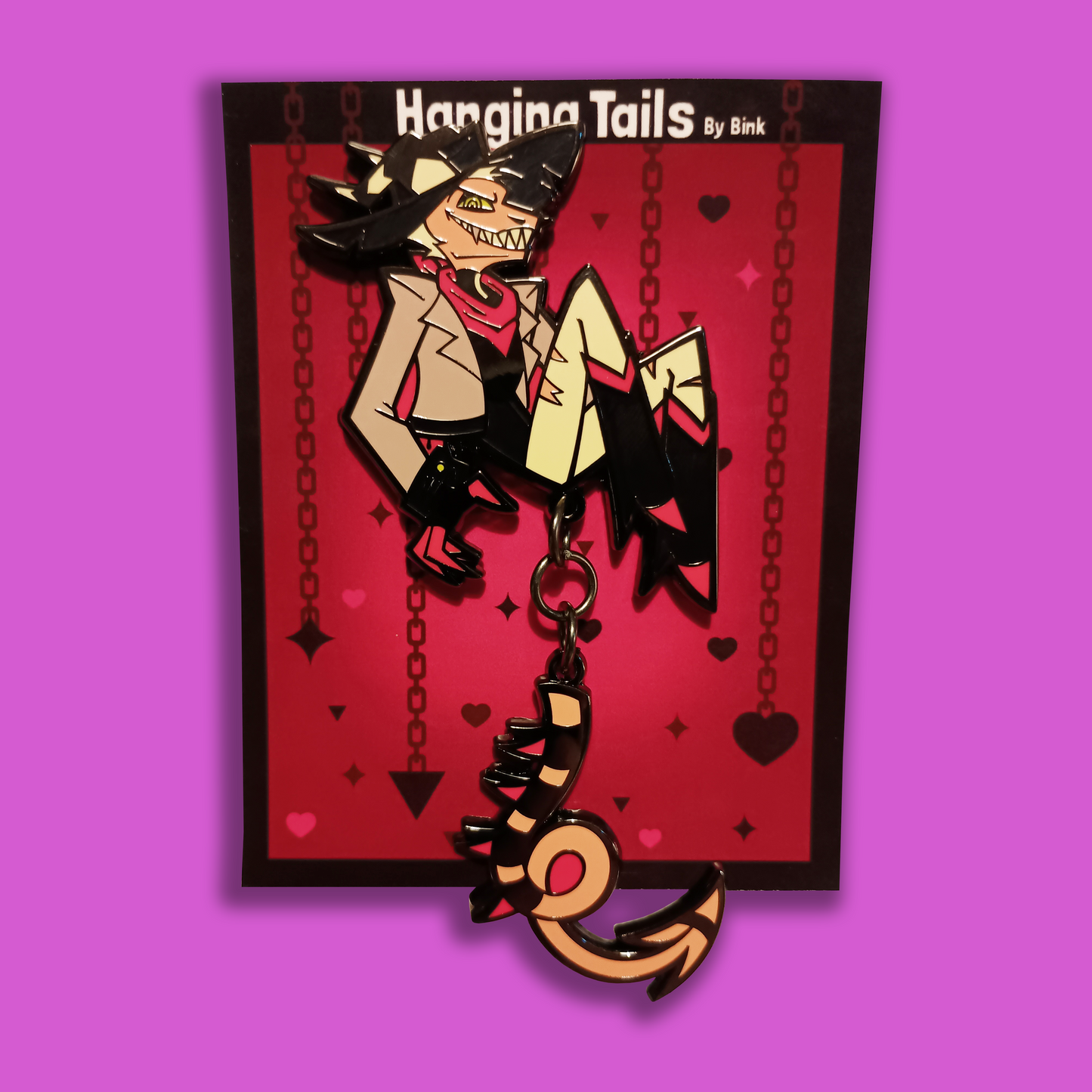 Striker 2.5 Inch + Hanging Tail Hard Enamel Pin