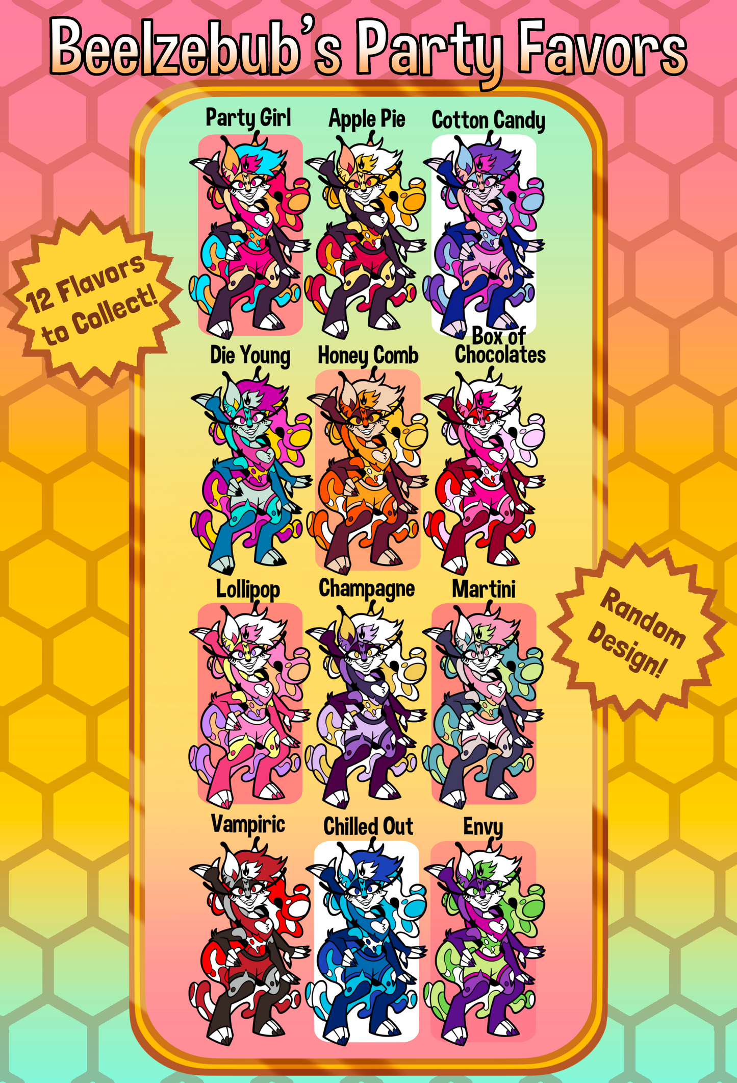 Beelzebub's Party Favors GACHAPON 2 Inch Hard Enamel Pins [RANDOM]