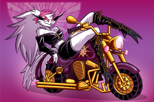 Biker Stella Postcard Print