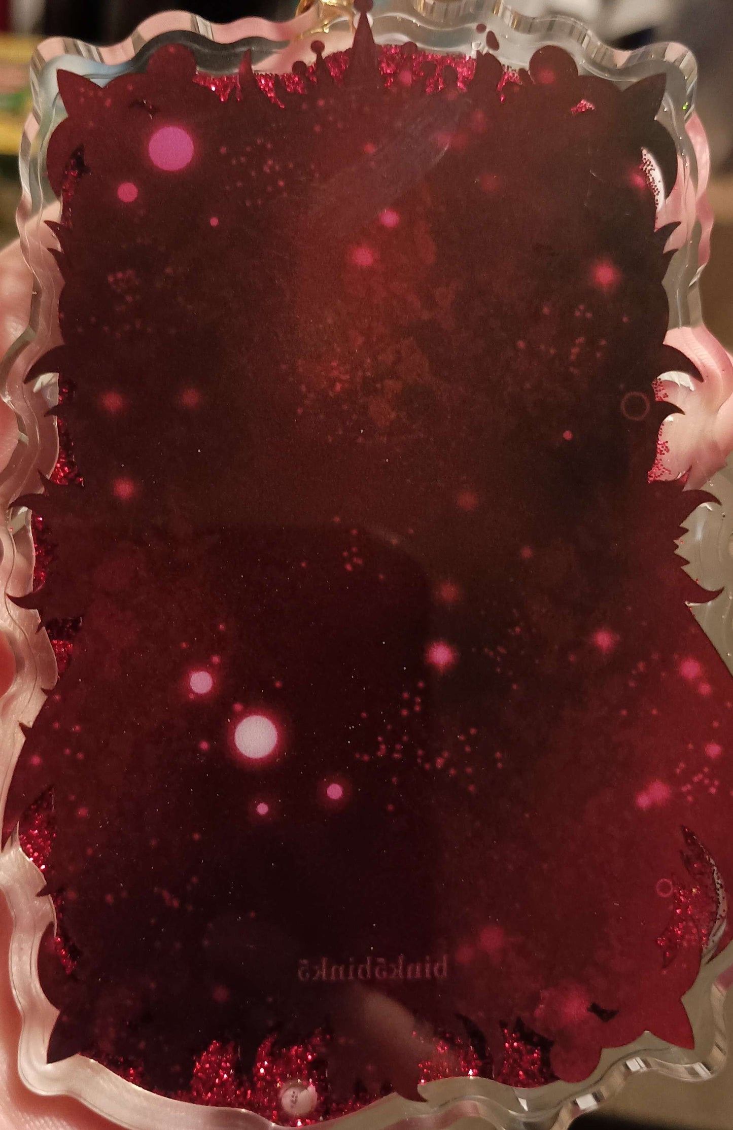 Date Night Stolas Acrylic 4 Inch Double Sided Liquid Keychain