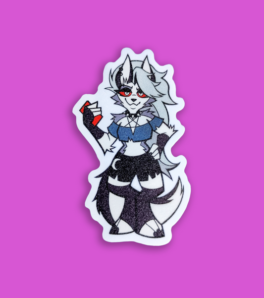 Chibi Loona 2.5 Inch Glitter Frosted Vinyl Sticker
