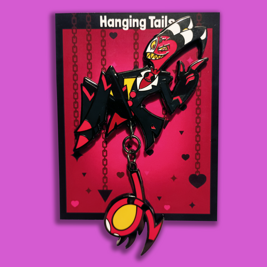 Blitzo 2.5 Inch + Hanging Tail Hard Enamel Pin
