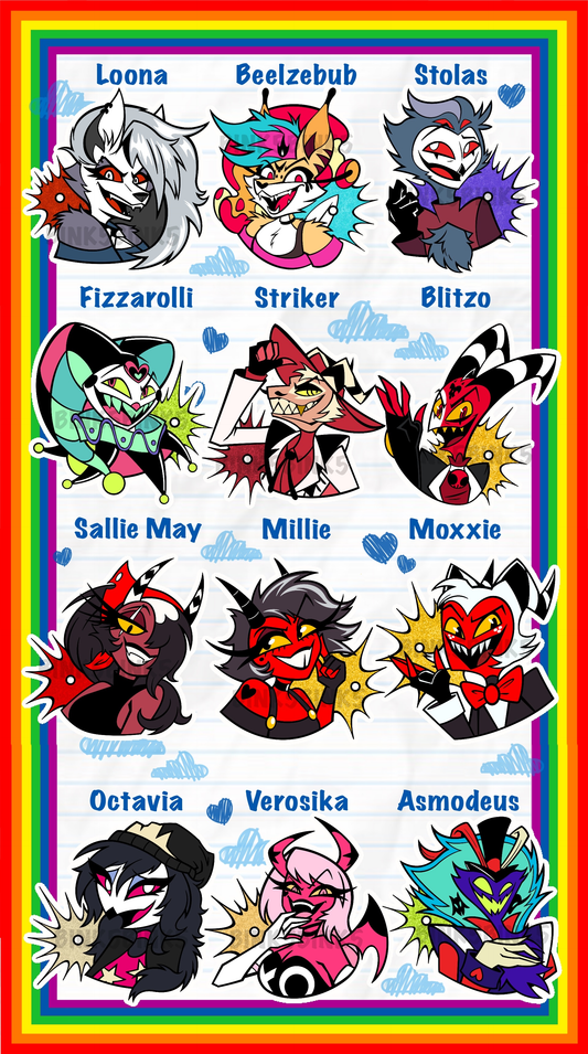 Loud & Proud Helluva Boss Enamel Pin Pride Series [CHARACTERS]