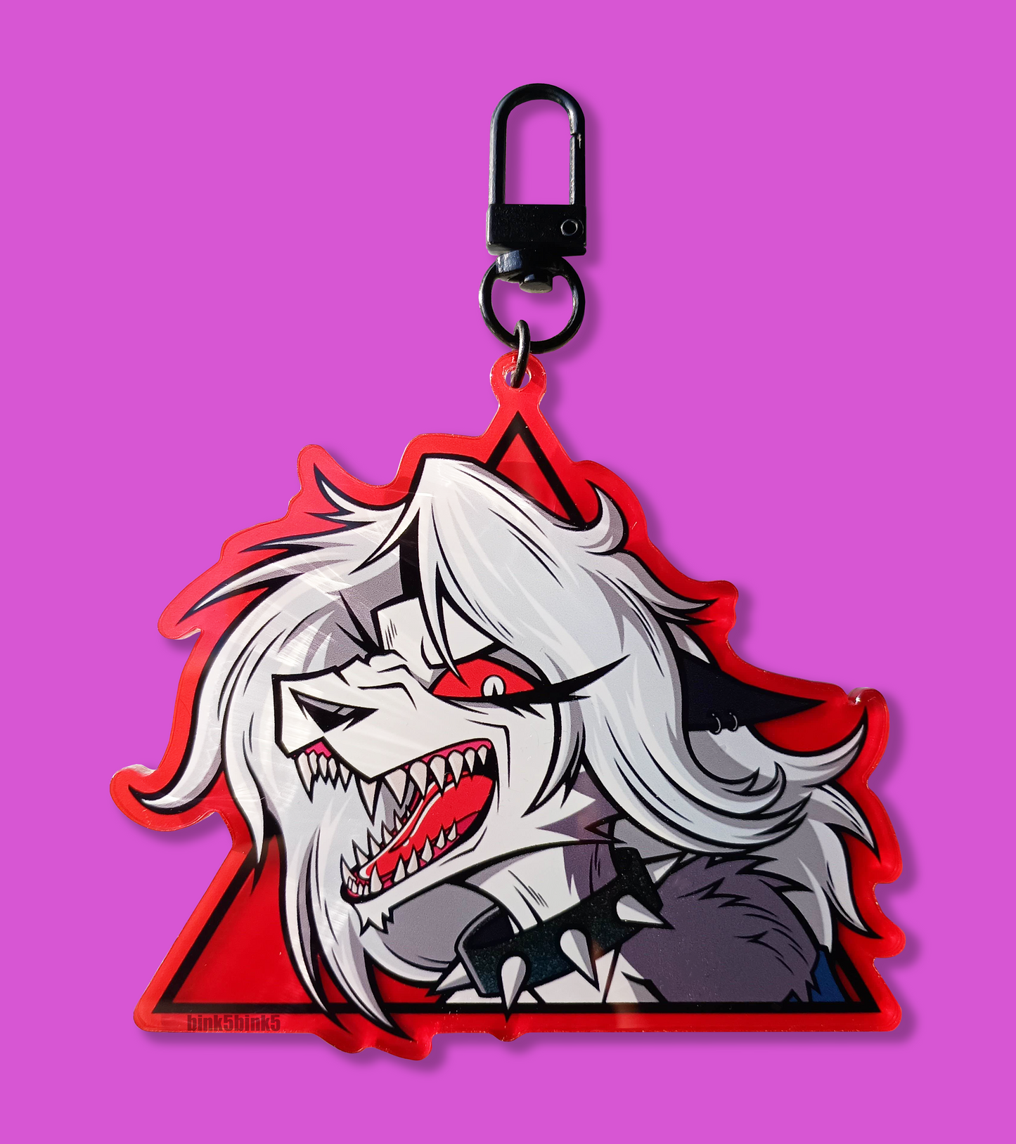 Helluva Boss Snarling Loona/Bee Colored Acrylic Keychain
