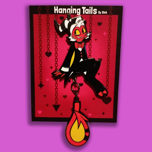 [B GRADE] Moxxie 2.5 Inch + Hanging Tail Hard Enamel Pin