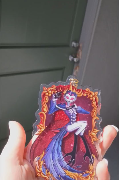 Date Night Stolas Acrylic 4 Inch Double Sided Liquid Keychain