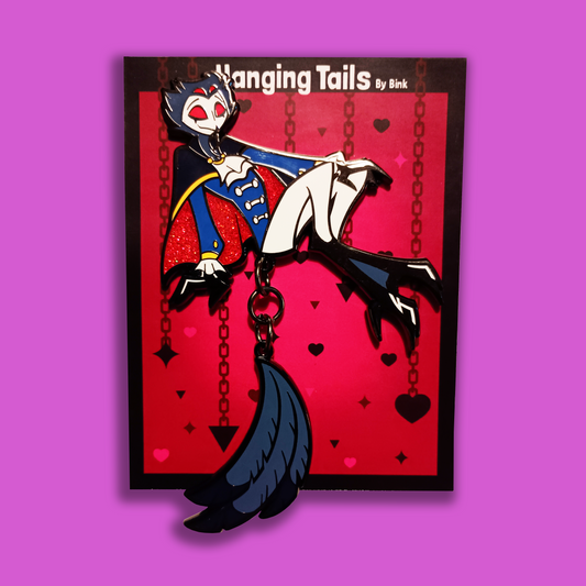 [B GRADE] Stolas 2.5 Inch + Hanging Tail Hard Enamel Pin